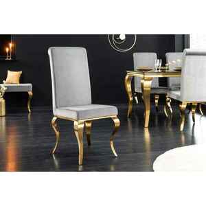 Design szék Rococo szürke / arany kép