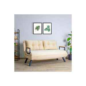 Design összecsukható kanapé Hilarius 133 cm krém kép