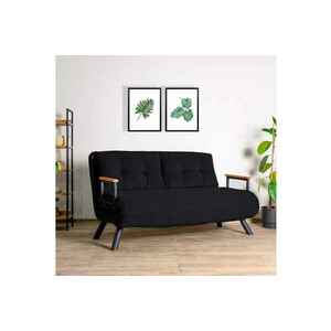 Design összecsukható kanapé Hilarius 133 cm fekete kép