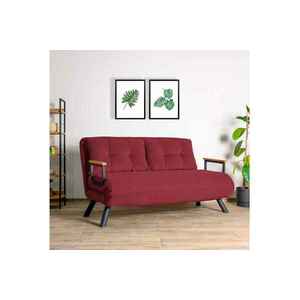 Design összecsukható kanapé Hilarius 133 cm piros-barna kép
