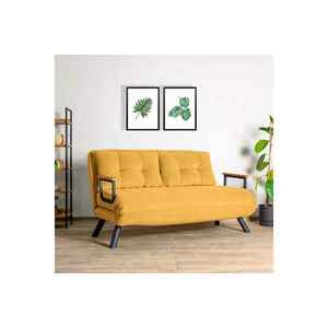 Design összecsukható kanapé Hilarius 133 cm mustár kép