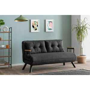Design összecsukható kanapé Hilarius 133 cm sötétszürke kép