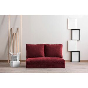 Design összecsukható kanapé Wandella 120 cm piros-barna kép