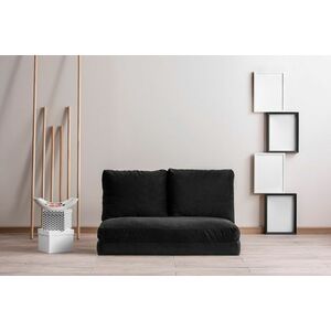 Design összecsukható kanapé Wandella 120 cm fekete kép