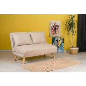 Design összecsukható kanapé Felicitas 120 cm krém kép