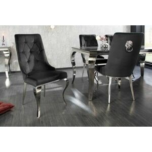 Design szék Rococo Levia fej fekete / króm kép