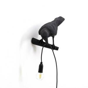 LED dekor külső fali lámpa Bird Lamp bal fekete kép