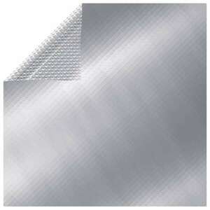 vidaXL ezüstszínű négyszögletes PE medencetakaró 800 x 500 cm kép