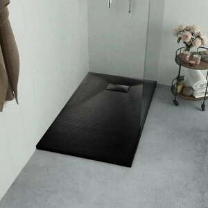 vidaXL fekete SMC zuhanytálca 100 x 70 cm kép