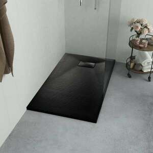 vidaXL fekete SMC zuhanytálca 80 x 80 cm kép
