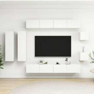 vidaXL 8 db fehér falra szerelhető TV-szekrény 30, 5 x 30 x 30 cm kép