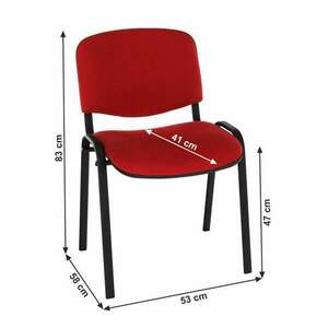 Irodai szék, piros, ISO NEW kép