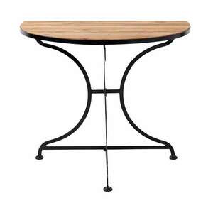 PARKLIFE összecsukható asztal, félkör alakú, natúr-fekete kép