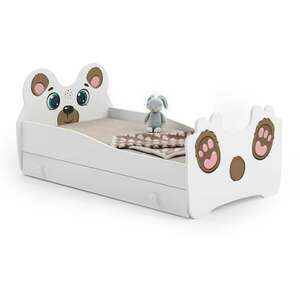 Kobi Animals Ifjúsági ágy ágyneműtartóval - Maci - fehér-barna - T... kép