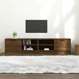vidaXL 2 db barna tölgy színű szerelt fa TV-szekrény 80 x 35 x 36, 5 cm kép