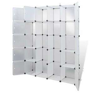 moduláris szekrény 14 tárolórekesszel fehér 37 x 146 x 180, 5 cm kép