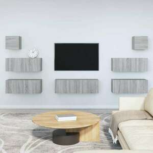 vidaXL szürke sonoma színű szerelt fa fali TV-szekrény 80 x 30 x 30 cm kép
