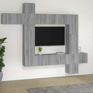 vidaXL 9 részes szürke sonoma színű szerelt fa TV-szekrényszett kép