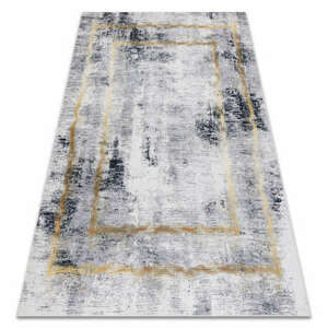 ANDRE 1065 mosható szőnyeg vintage csúszásgátló - szürke / arany 160x220 cm kép