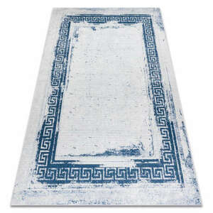 ANDRE 1213 mosható szőnyeg görög vintage csúszásgátló - fehér / kék 160x220 cm kép