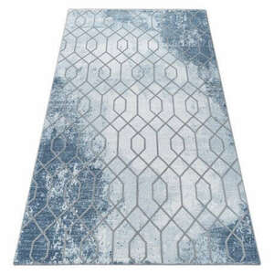 Akril valencia szőnyeg 3951 HEKSAGON kék / szürke 80x150 cm kép