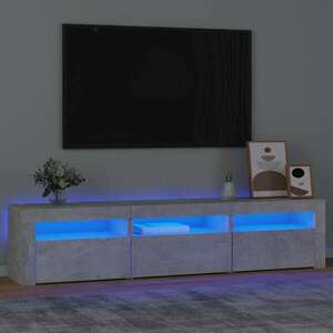 vidaXL betonszürke TV-szekrény LED lámpákkal 180x35x40 cm kép