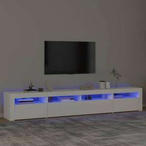 vidaXL fehér TV-szekrény LED-lámpákkal 240x35x40 cm kép
