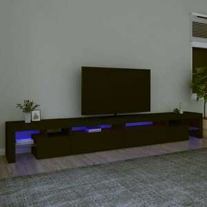 vidaXL fekete TV-szekrény LED-lámpákkal 290x36, 5x40 cm kép