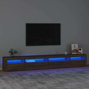 vidaXL barna tölgyszínű TV-szekrény LED-lámpákkal 270x35x40 cm kép