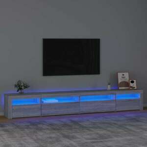 vidaXL szürke sonoma színű TV-szekrény LED-lámpákkal 270x35x40 cm kép