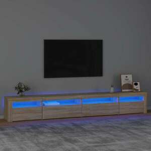 vidaXL sonoma-tölgy színű TV-szekrény LED-lámpákkal 270x35x40 cm kép