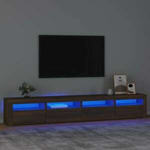vidaXL barna tölgyszínű TV-szekrény LED-lámpákkal 240x35x40 cm kép