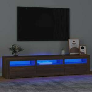 vidaXL barna tölgyszínű TV-szekrény LED-lámpákkal 180x35x40 cm kép
