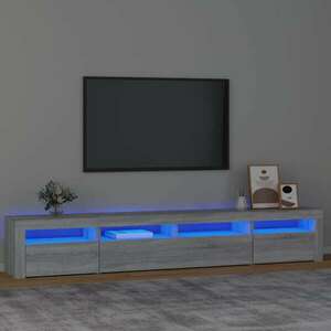 vidaXL szürke sonoma színű TV-szekrény LED-lámpákkal 240x35x40 cm kép