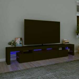 vidaXL fekete TV-szekrény LED-világítással 230x36, 5x40 cm kép