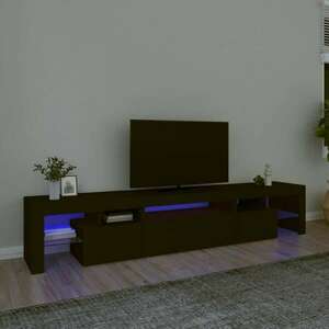 vidaXL fekete TV-szekrény LED-világítással 215x36, 5x40 cm kép