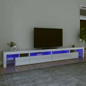 vidaXL magasfényű fehér TV-szekrény LED-lámpákkal 290x36, 5x40 cm kép