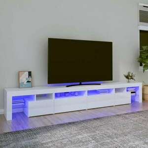 vidaXL magasfényű fehér TV-szekrény LED lámpákkal 260x36, 5x40 cm kép
