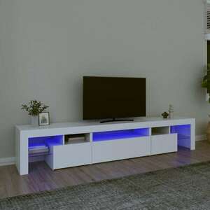 vidaXL fehér TV-szekrény LED-lámpákkal 215x36, 5x40 cm kép