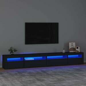 vidaXL fekete TV-szekrény LED-világítással 270x35x40 cm kép