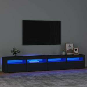 vidaXL fekete TV-szekrény LED-lámpákkal 240x35x40 cm kép