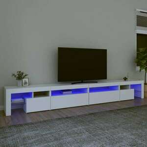 vidaXL fehér TV-szekrény LED-lámpákkal 290x36, 5x40 cm kép