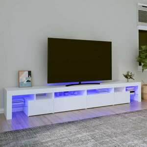 vidaXL fehér TV-szekrény LED-lámpákkal 260x36, 5x40 cm kép