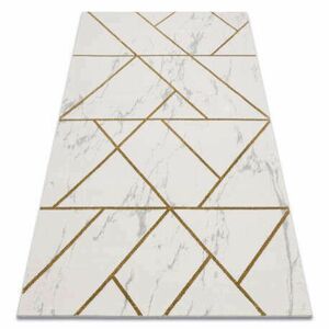 EMERALD szőnyeg 1012 glamour, elegáns geometriai, márvány krém / arany 160x220 cm kép