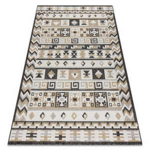 Fonott sizal szőnyeg COOPER Azték, Etno, Cikcakk 22218 ecru / fekete 160x220 cm kép