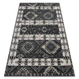 Modern szőnyeg MUNDO E0651 etnikai szabadtéri bézs / fekete 160x220 cm kép