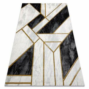 EMERALD szőnyeg 1015 glamour, elegáns márvány, geometriai fekete / arany 160x220 cm kép