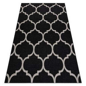 Fonott sizal floorlux szőnyeg 20608 marokkói rácsos fekete / ezüs... kép
