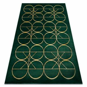 EMERALD szőnyeg 1010 glamour, elegáns körökben üveg zöld / arany 160x220 cm kép