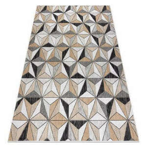 Fonott sizal szőnyeg COOPER Mozaik, Háromszögek 22222 ecru / fekete 160x220 cm kép